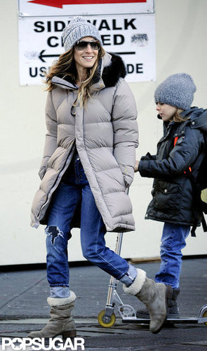 Sarah Jessica Parker walked alongside James Wilkie Broderick.
Sarah Jessica Parker walked alongside James Wilkie Broderick.