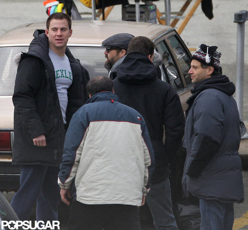 Channing Tatum Flexes His Muscles on Set Following a Boys' Weekend Channing Tatum Flexes His Muscles on Set Following a Boys' Weekend