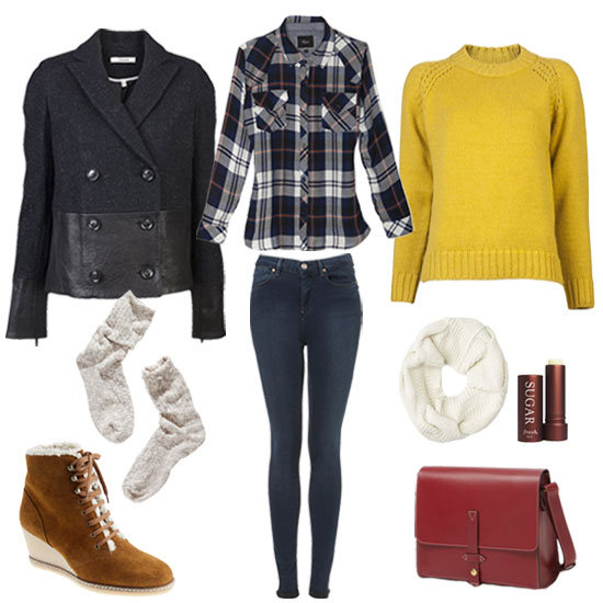 For the girl who wants to keep her off-duty classic, chic, but most of all, super casual, pair a cool combination of plaid print, knitted layers, and a mixed-media coat to achieve your desired effect. We love the juxtaposition of a traditional plaid pattern against a bold mustard hue, maybe just as much as we love the fur-lined booties, burgundy bag, and leather-paneled peacoat together. Any way you spin it, you've got a layered-up look that's going to keep you warm (and cute) all Winter long.
Shop the look:
Rails Plaid Shirt ($128)
A.P.C. Pull-On Sweater ($280)
Topshop Moto Vintage Skinny Leigh Jeans ($76)
J Brand Alberta Peacoat ($995)
Rag & Bone Felted Cable Circle Scarf ($110, originally $220)
Fresh Sugar Lip Balm SPF 15 ($23)
IIIBeCa by Joy Gryson Duane Crossbody Bag ($158)
Madewell Wigwam Cypress Socks ($12)
J.Crew MacAlister Shearling Wedge Boots ($170, originally $250)
For the girl who wants to keep her off-duty classic, chic, but most of all, super casual, pair a cool combination of plaid print, knitted layers, and a mixed-media coat to achieve your desired effect. We love the juxtaposition of a traditional plaid pattern against a bold mustard hue, maybe just as much as we love the fur-lined booties, burgundy bag, and leather-paneled peacoat together. Any way you spin it, you've got a layered-up look that's going to keep you warm (and cute) all Winter long.
Shop the look:
Rails Plaid Shirt ($128)
A.P.C. Pull-On Sweater ($280)
Topshop Moto Vintage Skinny Leigh Jeans ($76)
J Brand Alberta Peacoat ($995)
Rag & Bone Felted Cable Circle Scarf ($110, originally $220)
Fresh Sugar Lip Balm SPF 15 ($23)
IIIBeCa by Joy Gryson Duane Crossbody Bag ($158)
Madewell Wigwam Cypress Socks ($12)
J.Crew MacAlister Shearling Wedge Boots ($170, originally $250)