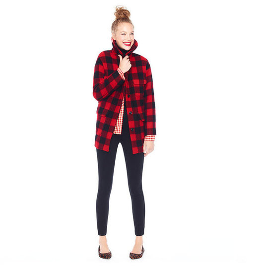Embrace seasonal patterns in unexpected ways, like echoing the classic checks in Tartan plaid with checks on your button-down. Sleek bottoms and chic flats offer a smart counter to the heavy plaid, lest you should make any literal references to "lumberjack" styling.
Embrace seasonal patterns in unexpected ways, like echoing the classic checks in Tartan plaid with checks on your button-down. Sleek bottoms and chic flats offer a smart counter to the heavy plaid, lest you should make any literal references to "lumberjack" styling.