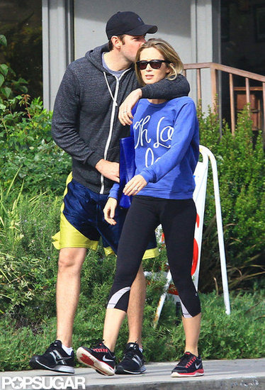 John Krasinski and wife Emily Blunt grabbed food at Lemonade. John Krasinski and wife Emily Blunt grabbed food at Lemonade.