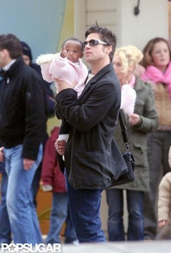 During a trip to Paris in February 2006, Brad Pitt showed daughter Zahara the Eiffel Tower carousel.
During a trip to Paris in February 2006, Brad Pitt showed daughter Zahara the Eiffel Tower carousel.
