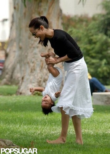 Angelina Jolie monkeyed around with Maddox in Santa Monica, CA, in July 2002.
Angelina Jolie monkeyed around with Maddox in Santa Monica, CA, in July 2002.