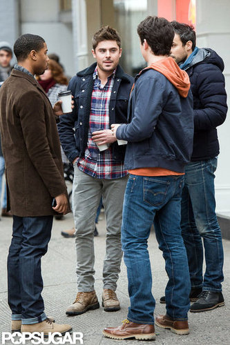Zac Efron talked to his costars.
Zac Efron talked to his costars.