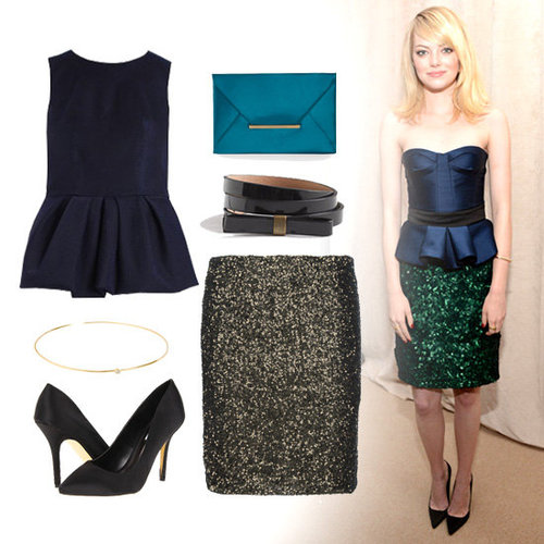 Emma Stone Peplum Top Outfit Inspiration