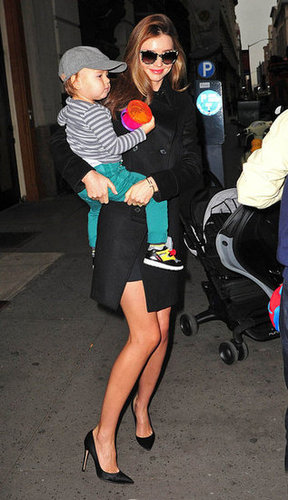 Miranda went ladylike with Flynn in a black double-breasted coat and black pointed-toe stilettos to show off her legs.
Miranda went ladylike with Flynn in a black double-breasted coat and black pointed-toe stilettos to show off her legs.