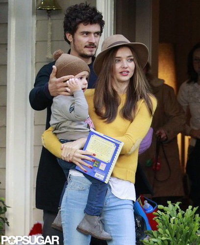 Orlando Bloom, Miranda Kerr, and Flynn Bloom left a party.
Orlando Bloom, Miranda Kerr, and Flynn Bloom left a party.