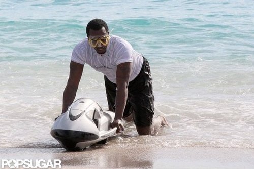 Diddy Hits the Beach Following a Night of Champagne and Jewels Diddy Hits the Beach Following a Night of Champagne and Jewels