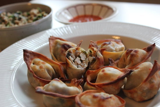 Baked Thai Chicken Wontons 