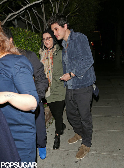 Katy Perry and John Mayer showed PDA after dinner. Katy Perry and John Mayer showed PDA after dinner.