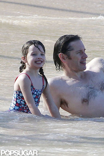 Paul W.S. Anderson and Ever soaked in the waves.
Paul W.S. Anderson and Ever soaked in the waves.
