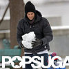 Tom Brady and Sons Have a Snow Fight in Boston
