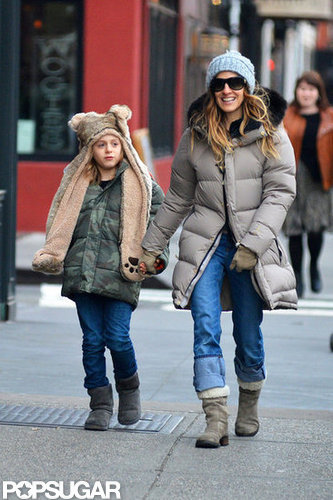 Sarah Jessica Parker had a smile on her face for a stroll with James Wilkie Broderick in NYC.
Sarah Jessica Parker had a smile on her face for a stroll with James Wilkie Broderick in NYC.