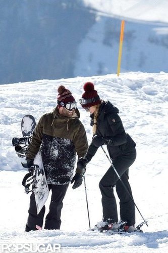 Jason Statham and Rosie Huntington-Whiteley Show PDA on the Slopes Jason Statham and Rosie Huntington-Whiteley Show PDA on the Slopes