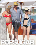 Michelle Williams and Pregnant Busy Wear Bikinis on the Beach With Jason