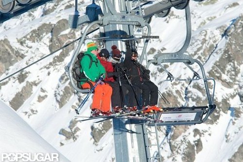 Rosie Huntington-Whiteley and Jason Statham hit the slopes together.
Rosie Huntington-Whiteley and Jason Statham hit the slopes together.