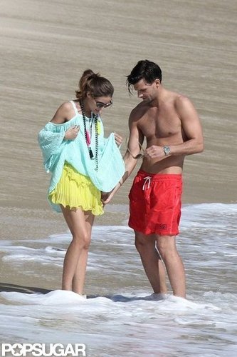 Olivia Palermo and boyfriend, Johannes Huebl, stood in the water while at the beach in St. Barts.
Olivia Palermo and boyfriend, Johannes Huebl, stood in the water while at the beach in St. Barts.