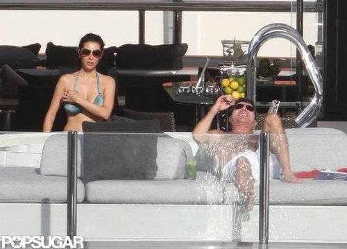 Mezhgan Hussainy wore a bikini while Simon Cowell went shirtless.
Mezhgan Hussainy wore a bikini while Simon Cowell went shirtless.