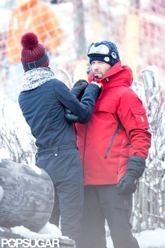 Rosie Huntington-Whiteley helped Jason Statham stay warm while skiing in the French Alps.
Rosie Huntington-Whiteley helped Jason Statham stay warm while skiing in the French Alps.