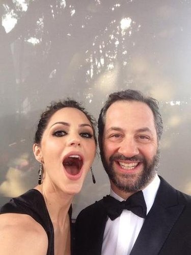 Katharine McPhee posed on the Globes red carpet with Judd Apatow.
Source: Twitter user katharinemcphee
Katharine McPhee posed on the Globes red carpet with Judd Apatow.
Source: Twitter user katharinemcphee