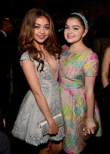 Modern Family's Ariel Winter and Sarah Hyland hung out inside Fox's Golden Globes party.
Modern Family's Ariel Winter and Sarah Hyland hung out inside Fox's Golden Globes party.