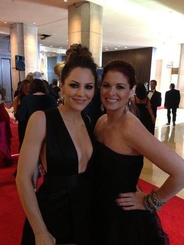 Smash stars Katharine McPhee and Debra Messing posed together at the Golden Globes.
Source: Twitter user katharinemcphee
Smash stars Katharine McPhee and Debra Messing posed together at the Golden Globes.
Source: Twitter user katharinemcphee