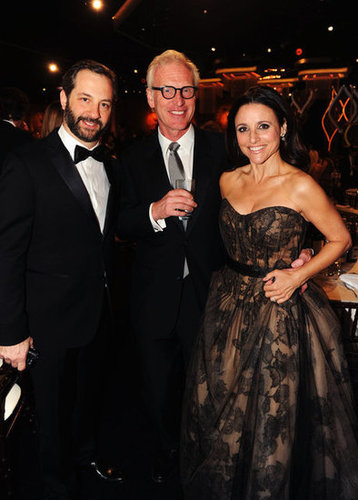 Julia Louis-Dreyfus, Brad Hall, and Judd Apatow were all smiles during the Golden Globes.
Julia Louis-Dreyfus, Brad Hall, and Judd Apatow were all smiles during the Golden Globes.