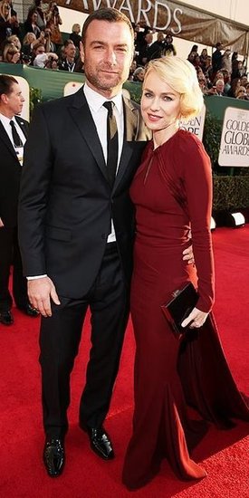 Liev Schreiber and Naomi Watts(2013 Golden Globes Awards)