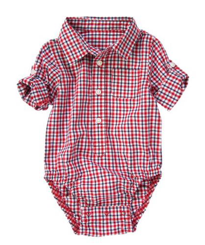 Crazy 8 Plaid Collar Bodysuit Crazy 8 Plaid Collar Bodysuit