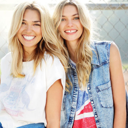 See Supermodel Sisters Ashely & Jessica Hart  for Cotton On