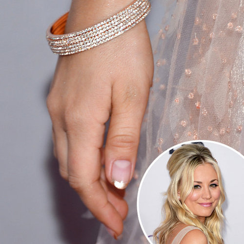 How to Do a Gold Tipped Manicure Like Kaley Cuoco