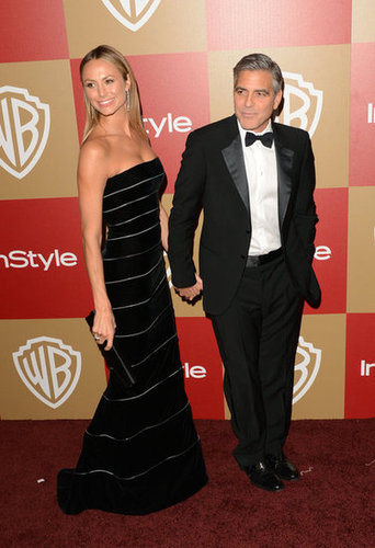 George Clooney and Stacy Keibler arrived hand in hand.
George Clooney and Stacy Keibler arrived hand in hand.