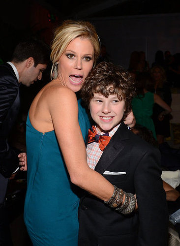 Costars Julie Bowen and Nolan Gould got silly at a Golden Globes after party.
Costars Julie Bowen and Nolan Gould got silly at a Golden Globes after party.