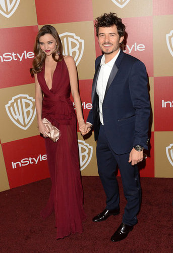 Miranda Kerr and Orlando Bloom held hands on the red carpet.
Miranda Kerr and Orlando Bloom held hands on the red carpet.