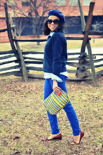 Cobalt Pants Look