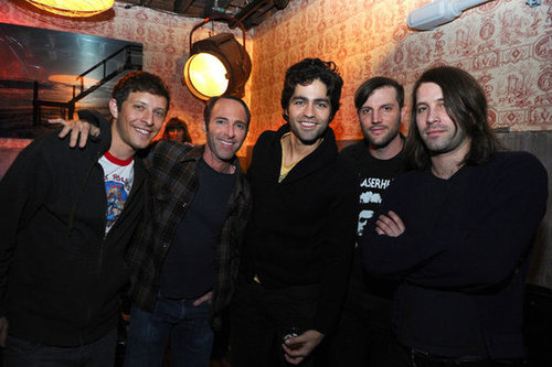 Adrian Grenier posed with Shut Up and Play the Hits filmmakers at the official cast premiere party at Bing Bar during Sundance 2012.
Adrian Grenier posed with Shut Up and Play the Hits filmmakers at the official cast premiere party at Bing Bar during Sundance 2012.