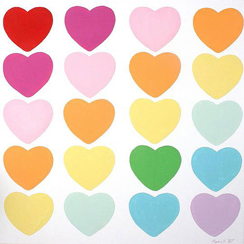 Posh Tots Modern Hearts Hand-Painted Canvas Posh Tots Modern Hearts Hand-Painted Canvas