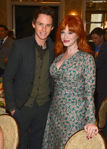 Christina Hendricks took a photo with Eddie Redmayne at the AFI Awards.
Christina Hendricks took a photo with Eddie Redmayne at the AFI Awards.