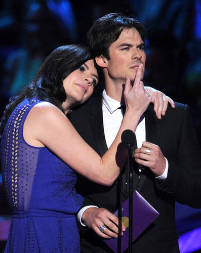 Casey Wilson joked around with Ian Somerhalder when they presented together at the People's Choice Awards.
Casey Wilson joked around with Ian Somerhalder when they presented together at the People's Choice Awards.