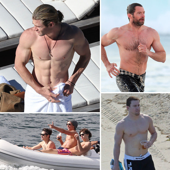 It's Hot in Here! Sexiest Shirtless Pics of Chris, Hugh and More It's Hot in Here! Sexiest Shirtless Pics of Chris, Hugh and More
