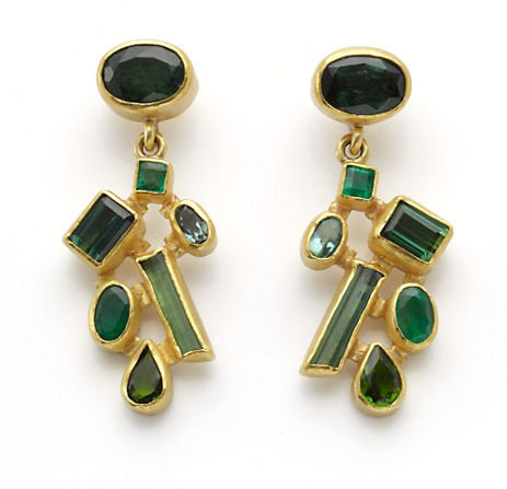 Gump's Petra Class Tourmaline Emerald Earrings ($3,350) are a splurge, but you'll be able to wear them forever.
Gump's Petra Class Tourmaline Emerald Earrings ($3,350) are a splurge, but you'll be able to wear them forever.
