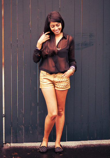 DIY Studded Shorts