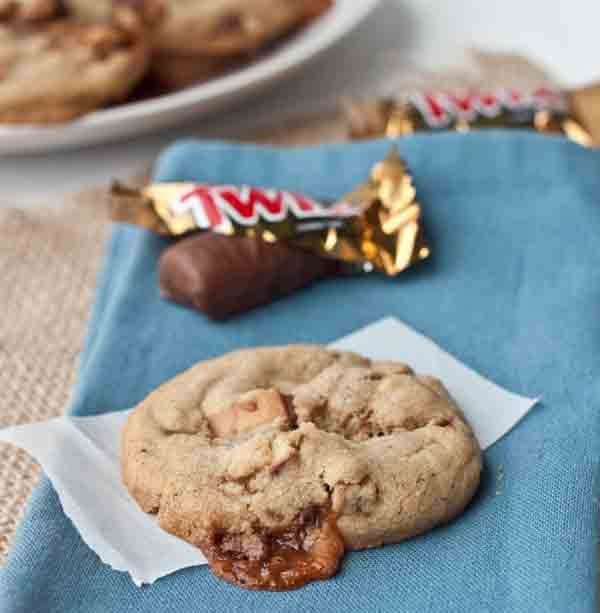 Browned Butter Chunky Twix Cookies Browned Butter Chunky Twix Cookies