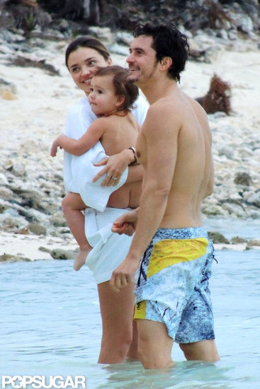Miranda Kerr and Orlando Bloom posed for a photo with their son, Flynn.
Miranda Kerr and Orlando Bloom posed for a photo with their son, Flynn.