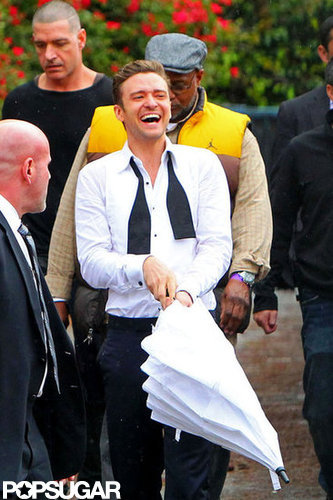 Justin Timberlake and Jay-Z Let Loose on the Set of "Suit & Tie" Justin Timberlake and Jay-Z Let Loose on the Set of "Suit & Tie"