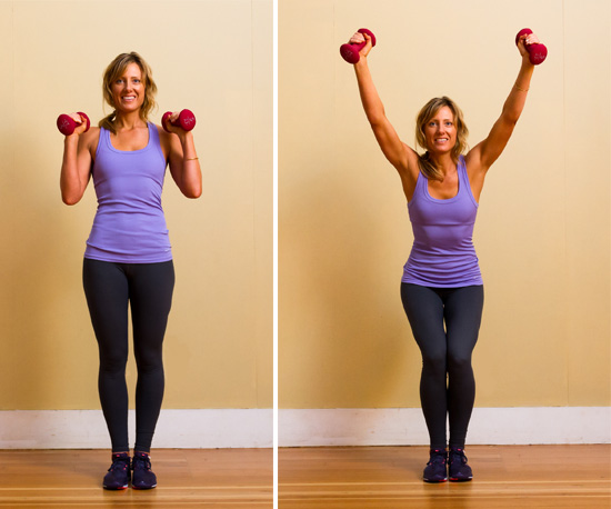 Narrow Squat With Overhead Press Narrow Squat With Overhead Press