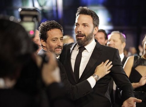 Ben Affleck showed his surprise with Grant Heslov at the Critics' Choice Awards.
Ben Affleck showed his surprise with Grant Heslov at the Critics' Choice Awards.