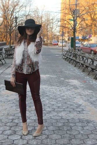Snakeskin, Faux Fur & Oxblood