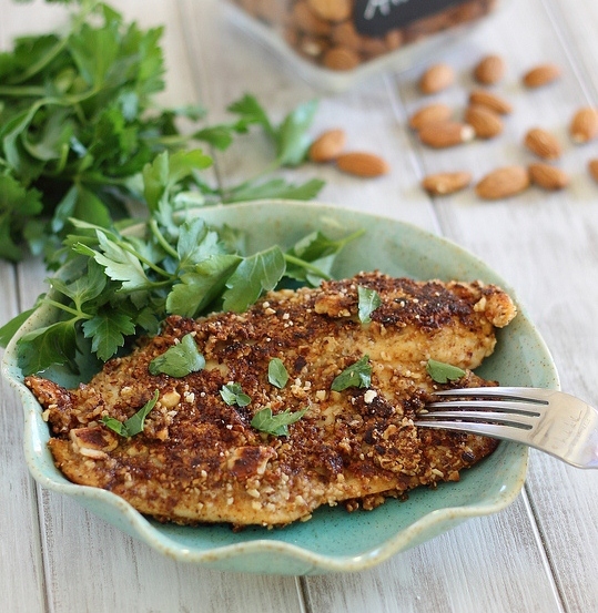 Dijon Almond Crusted Tilapia