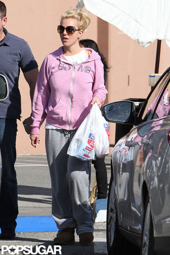 Britney Spears walked in a car park in LA.
Britney Spears walked in a car park in LA.